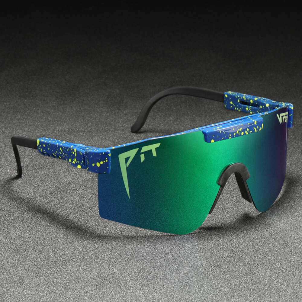 

Pit Viper Cool Mirror Polarized sunglass Men TR90 Anti-Ristance Security Goggle Women Overized Shad with Free Box, White;black