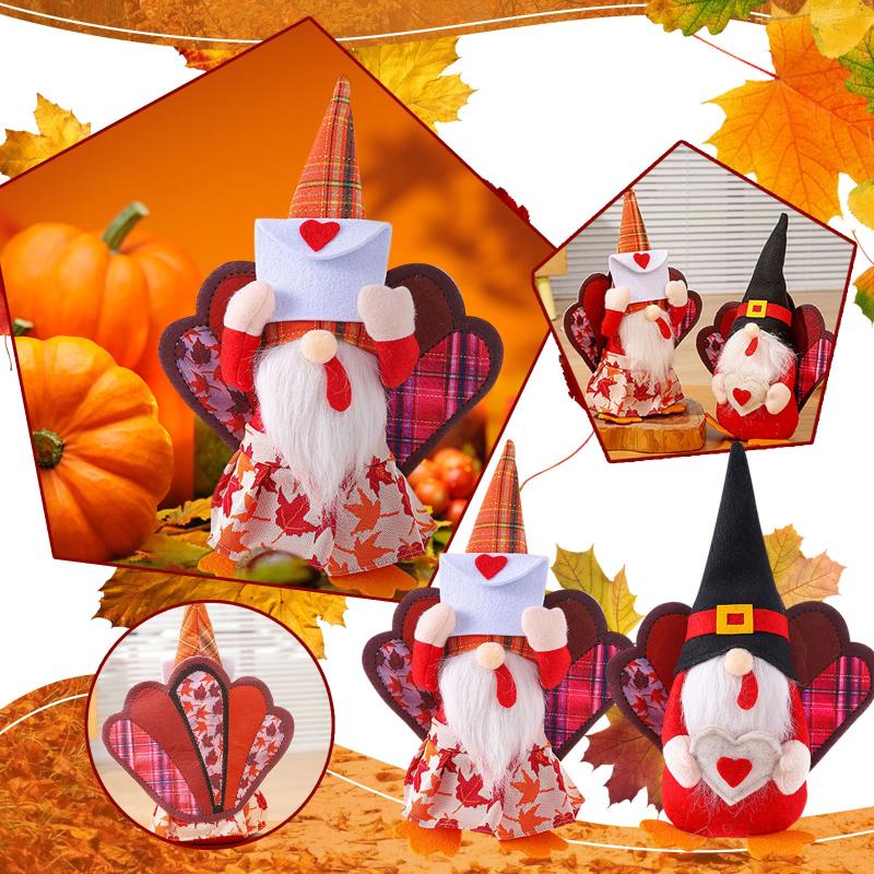 

Christmas Decorations Thanksgiving Gnome Faceless Plush Doll Autumn Handmade Swedish Day Harvest Gift Table Ornament
