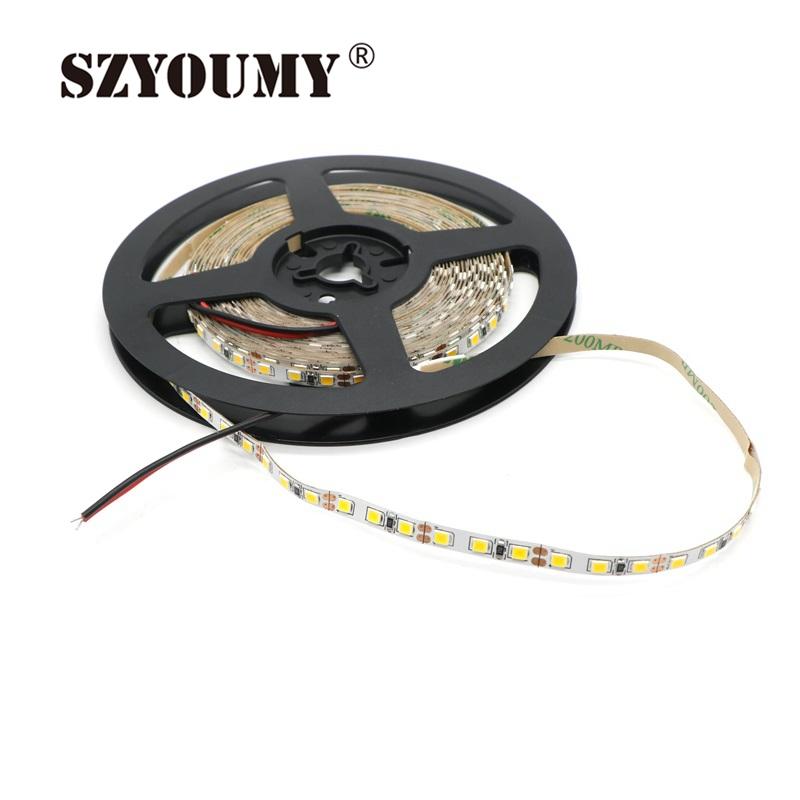 

Strips SZYOUMY 100M Bright DC12V 5m 16.4ft 600leds120led/m Narrow Side 5mm Width 2835 SMD Flexible Non-Waterproof Led Strip Tape Light