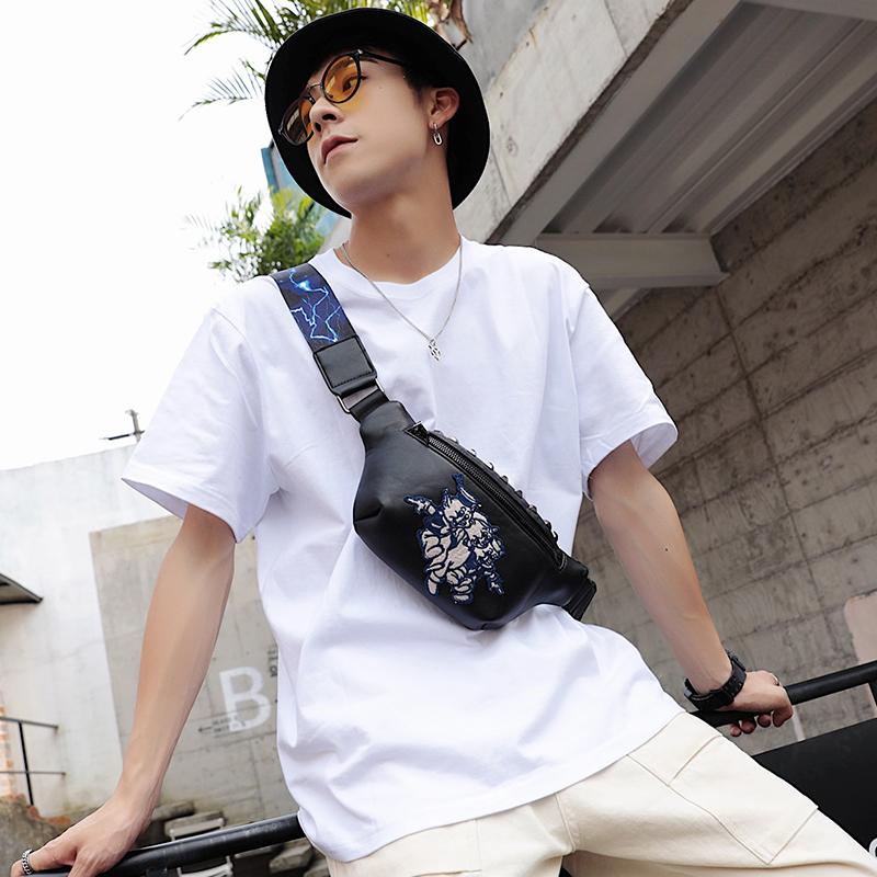 

Waist Bags Tidog Street Fashion Pig Casual Pattern Chest Bag, Black