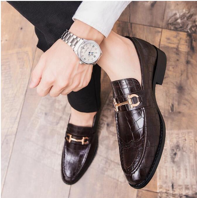 

Men Formal Business Dress Shoes Brogue Wedding Party Office Shoe Big Size, Black