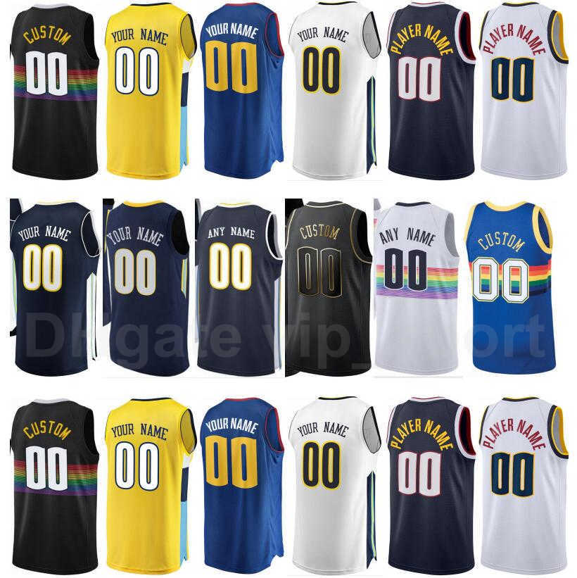 

Screen Print Basketball Nikola Gary Harris Jersey Jamal Murray Paul Millsap Will Barton Mason Plumlee Yellow Blue White Man Woman Youth, Kids new