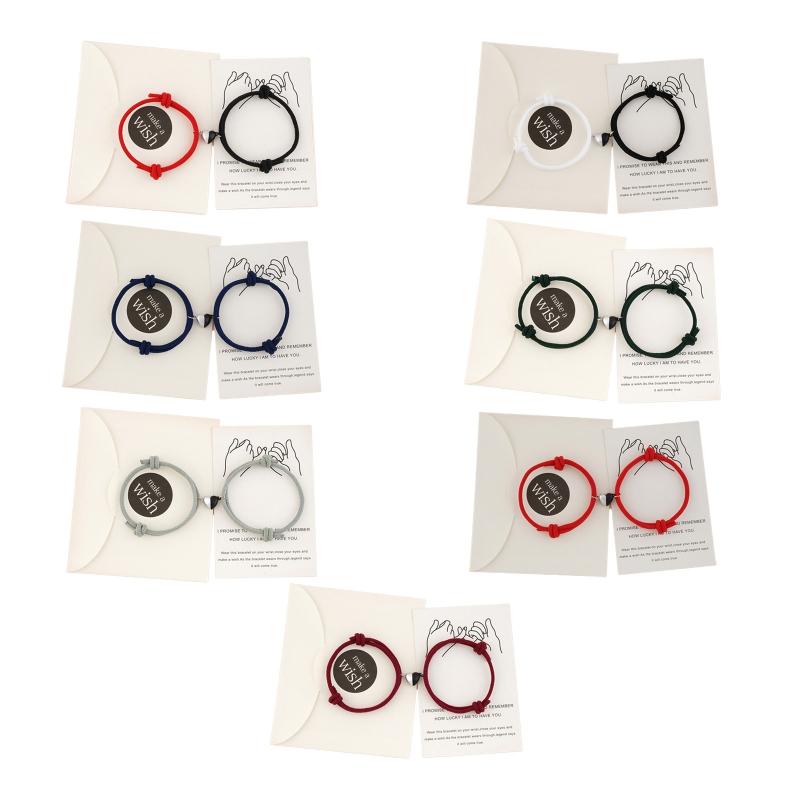 

Link, Chain Magnet Bracelet For Couple Relationship Magnetic Adjustable Friend Y08C