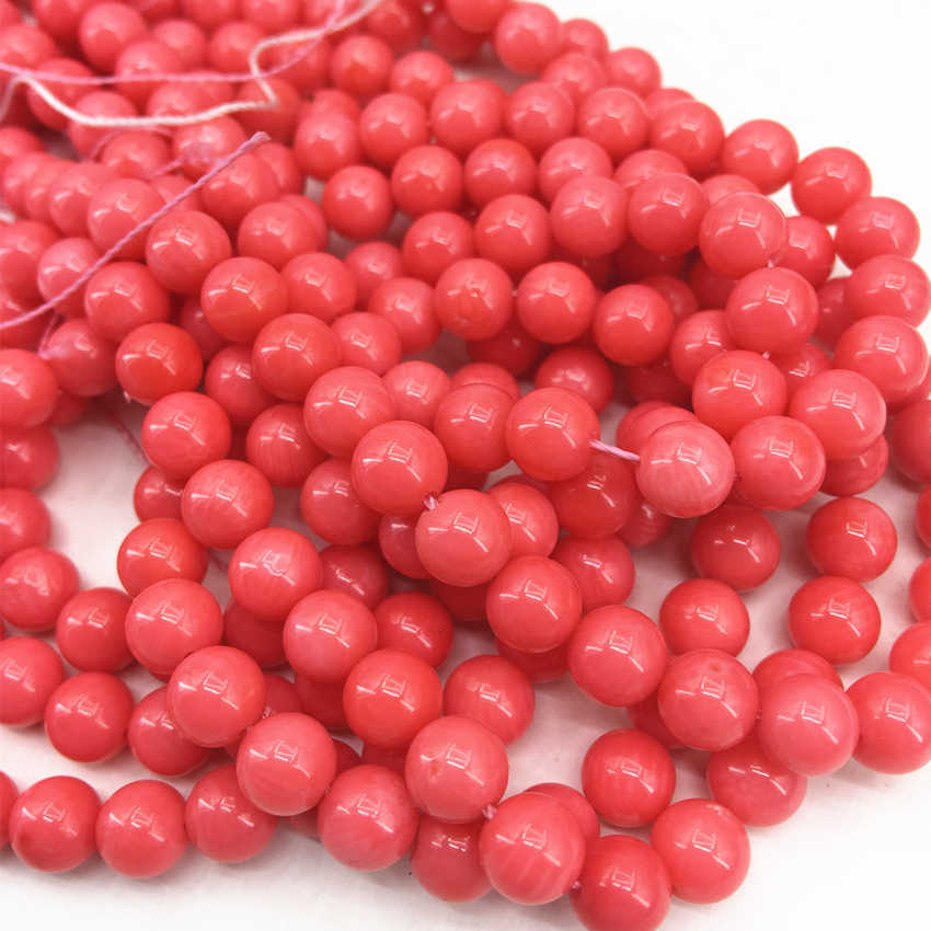 

4 colors natural coral round stone 2-10mm loose beads women elegant diy jewelry making findings 15 inch B610