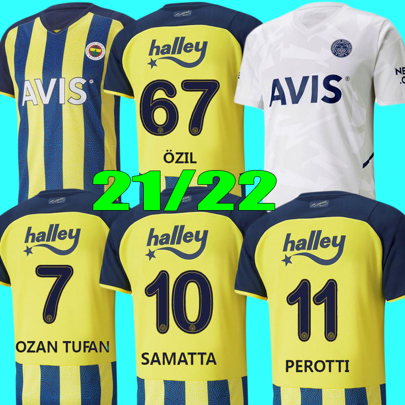 

21 22 Turkey club Fenerbahce soccer jerseys 2021 2022 CAMISETAS DE FÚTBOL home away Mesut Özil Ozan Tufan Perotti Samatta Camiseta football shirts Fenerbahçe SK uniform