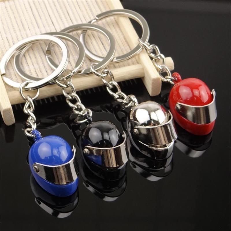 

Keychains Luoler 1Pc Motorcycle Helmet Keyring Key Chain Metal Keychain Men Boys Jewelry Accessories Gift