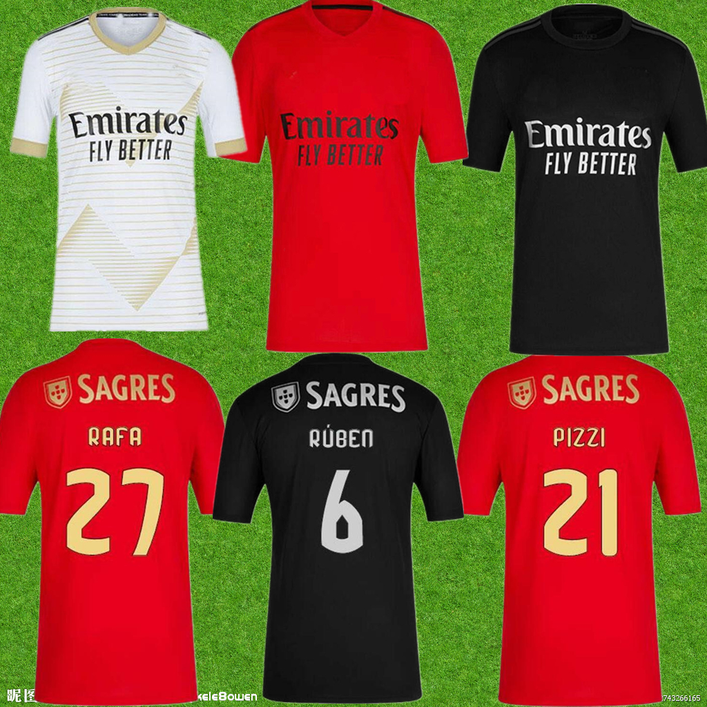 

2021 Ãverton NÃºÃ±ez Waldschmidt Gabriel Weigl Otamendi Rafa Pizzi Pedrinho soccer jersey benfica2021 football, Black;yellow