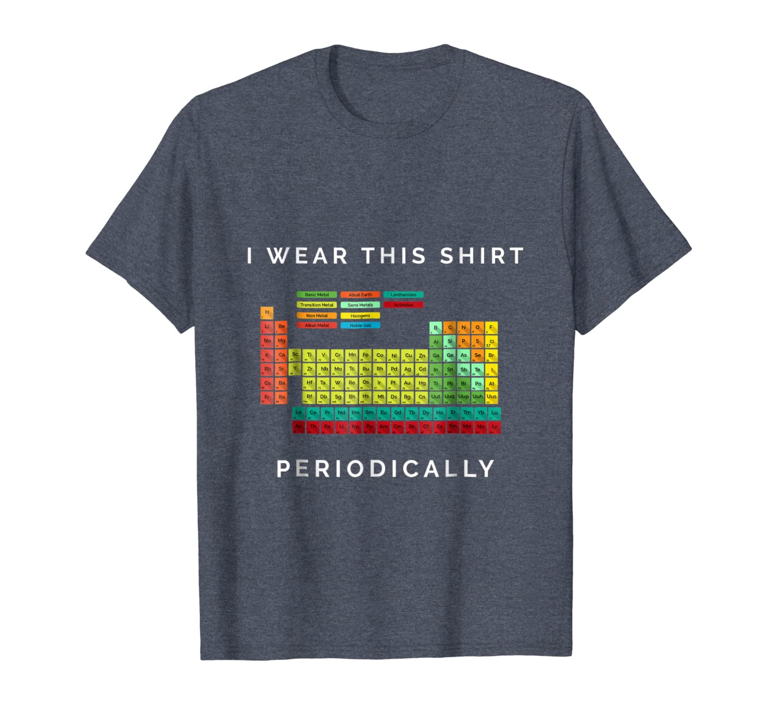 

chemistry periodic table elements t-shirt - cool graphic tee, White;black