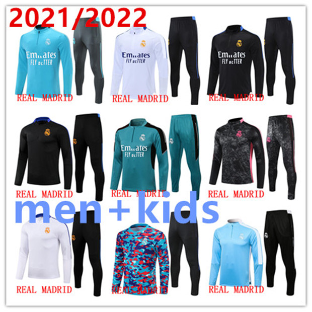 

21/22 Real Madrid TRACKSUIT training suit MEN and KIDS SET chandal futbol 2021 2022 survêtement, 10