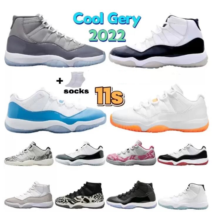 

2022 Newest Cool grey 11 11s kids Big boy mens basketball Shoes 25th Anniversary low legend University blue white bred concord cap and gown men women sneakers trainers