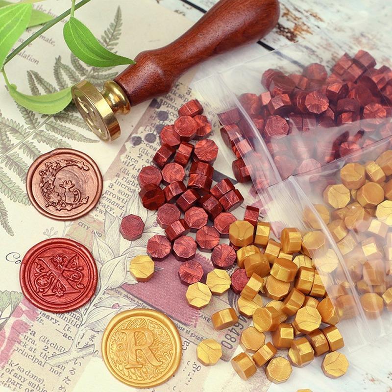 

Gift Wrap 100Pcs/lot Vintage Handmade Stamp Wax Tablet Beads For Envelope Party Wedding Invitation Stamping DIY Christmas Sealing
