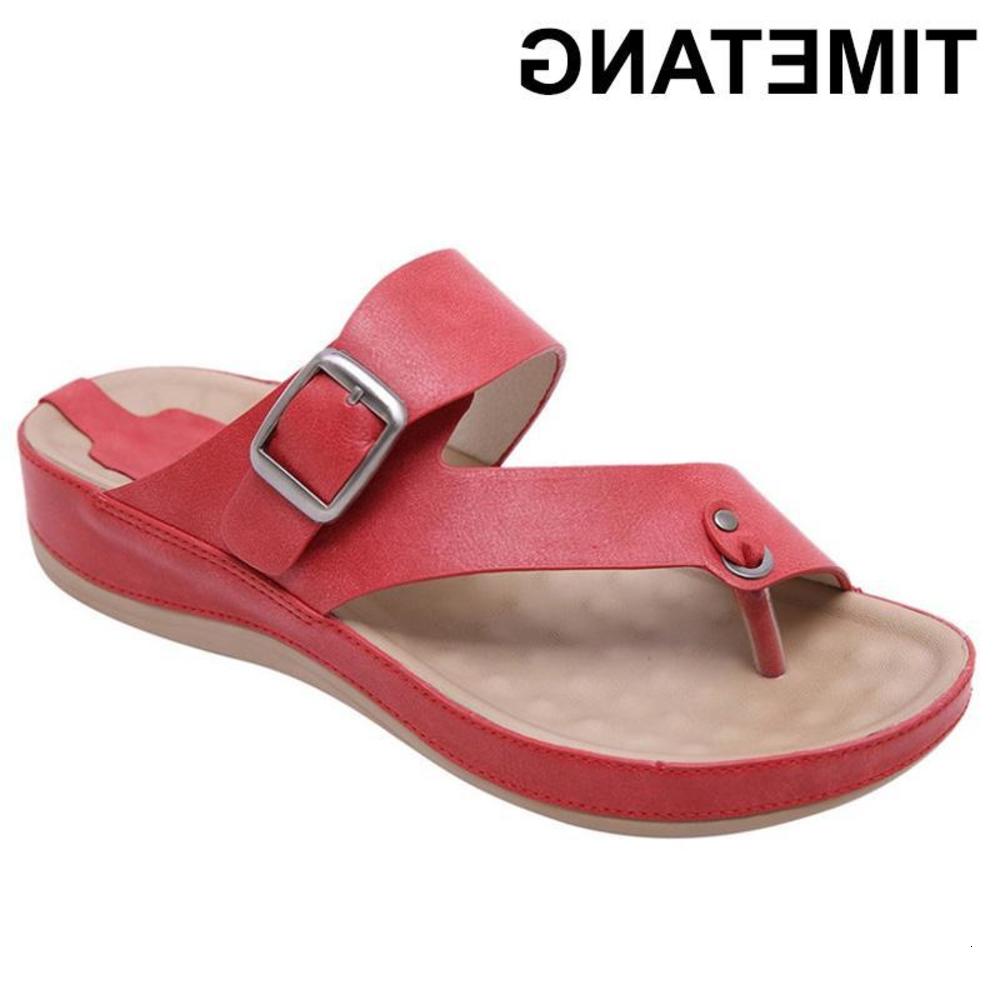 

Slippers TIMETANG Summer Style Shoes Woman Sandals Cork Sandal Top Quality BuckleCasual FlipFlop Plus Size Sandalias Mujer IHOU, Black