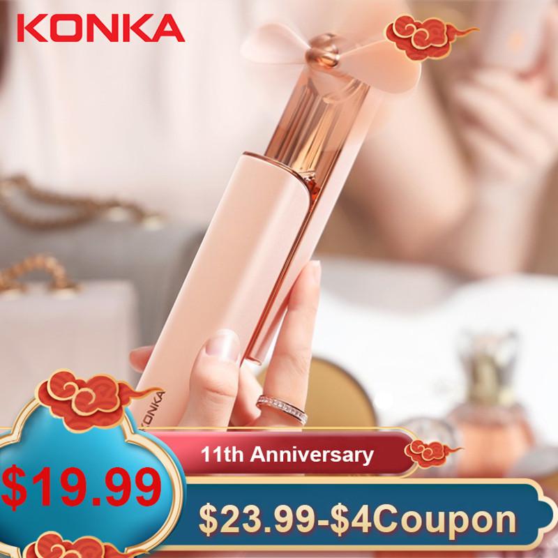 

Handheld Portable Fan USB Rechargeable Appliances Rose Gold Light Luxury Desktop Air Cooler Outdoor Travel Hand Electric Fans