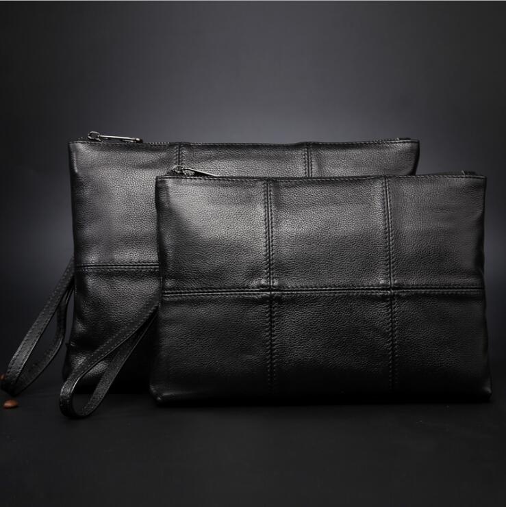 

Factory wholesale men bag fashion leather stitching man handbag comfortable soft sheepskin splicing wallet high-volume business brand hand caught, Cowhide small(boutique box)