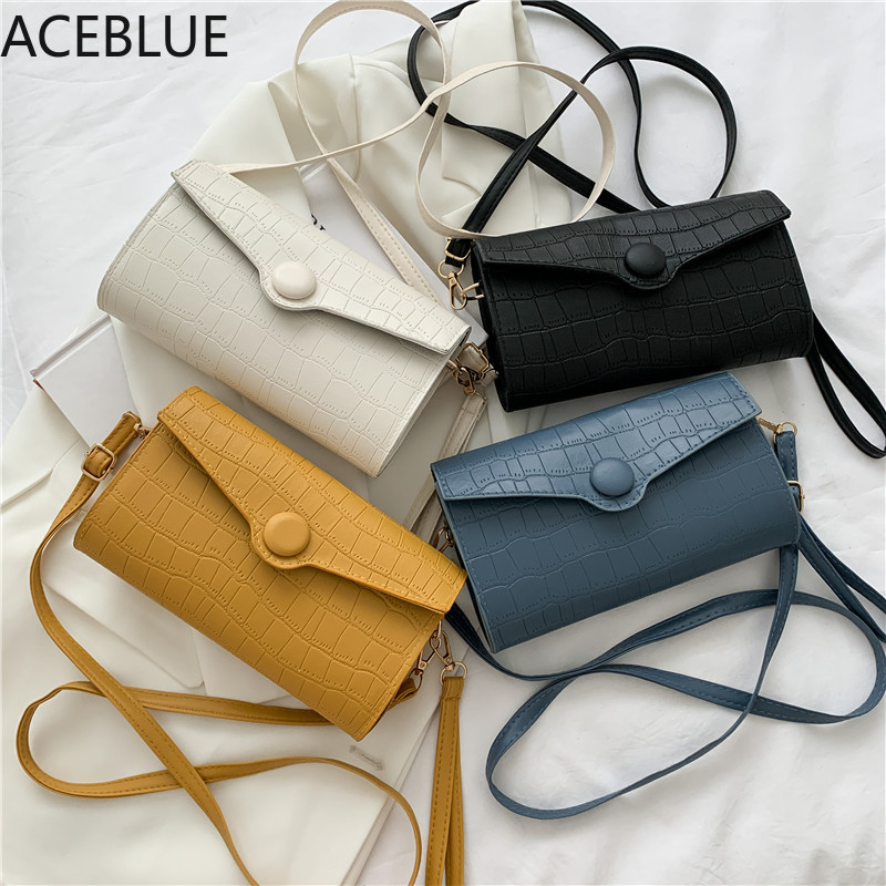 

Women's Black Alligator PU Leather Small Flap Bags 2021 Fashion Cover Mini Shoulder Messenger Bag, Beige