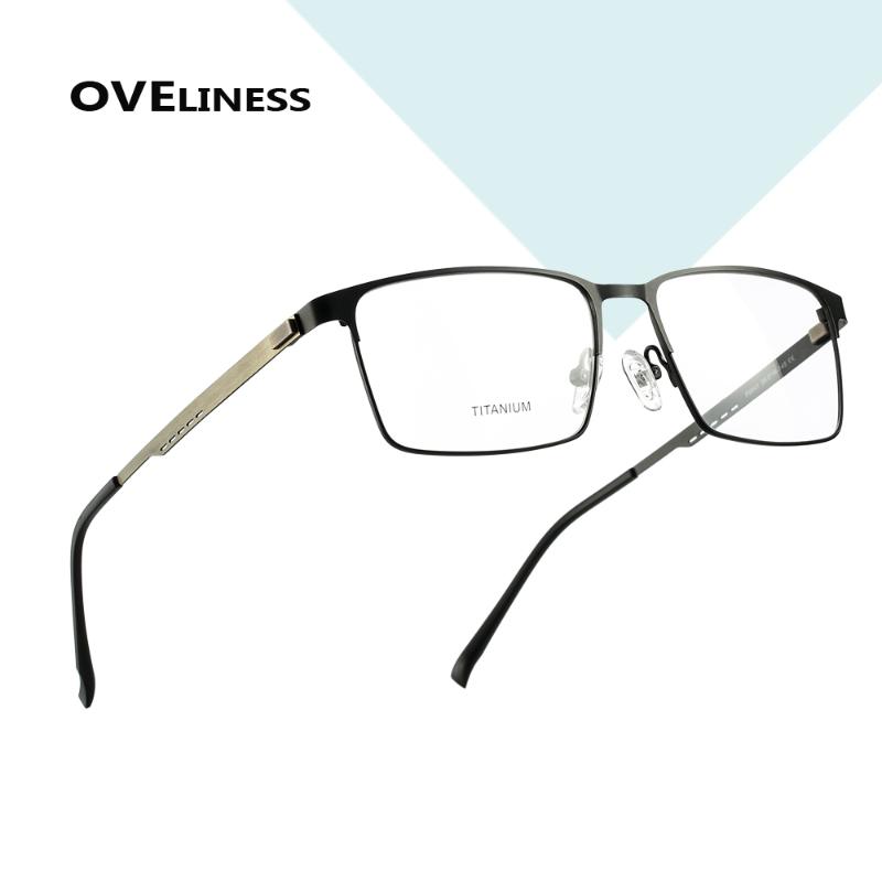 

Fashion Sunglasses Frames Titanium Alloy Ultralight Male Eyeglasses Optical Square Glasses Frame Men Computer Myopia Prescription Eyewear