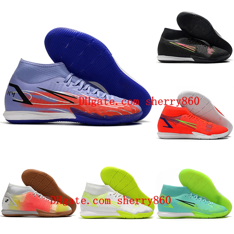 

Mercurial Superfly VIII Academy IC Soccer Shoes Cleats Mens CR7 Ronaldo Indoor High Ankle Football Boots Neymar