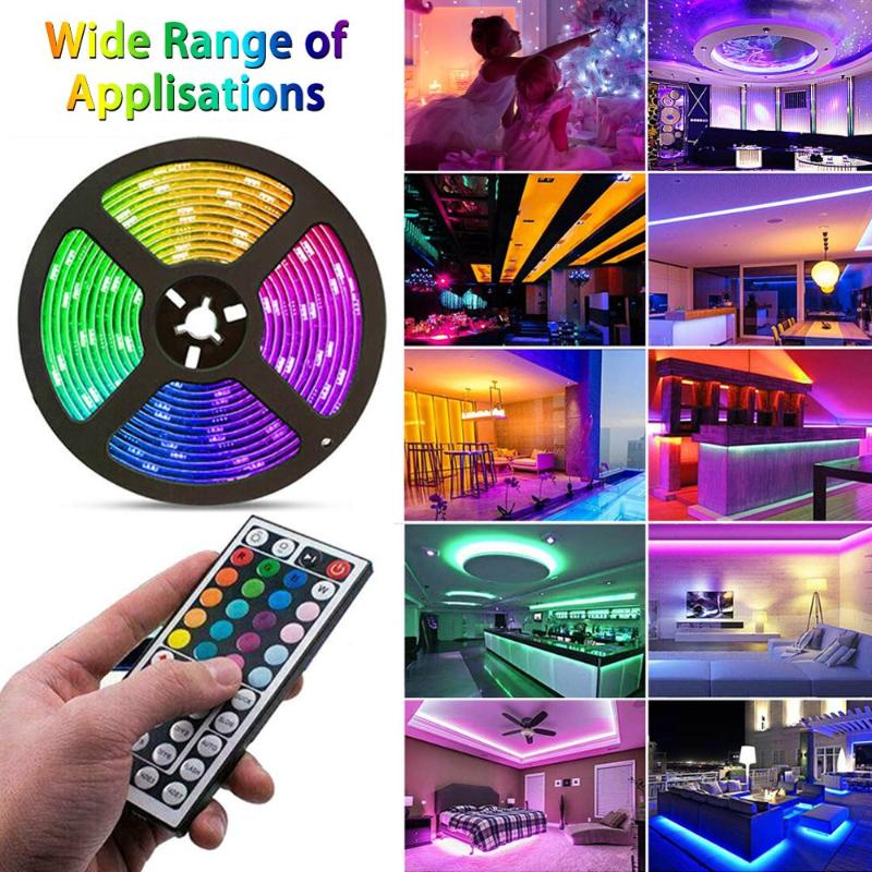 

Strips Kitchen Lighting Led Strip 5 M Light 12V Waterproof 3528SMD Ribbon Rgb Lights Decoration For Wall Bedroom