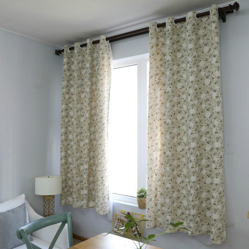 

Curtain & Drapes Semi Blackout Linen Curtains For Bedroom Living Room Bay Cartoon Printed Home Decorative Ready Made Finished
