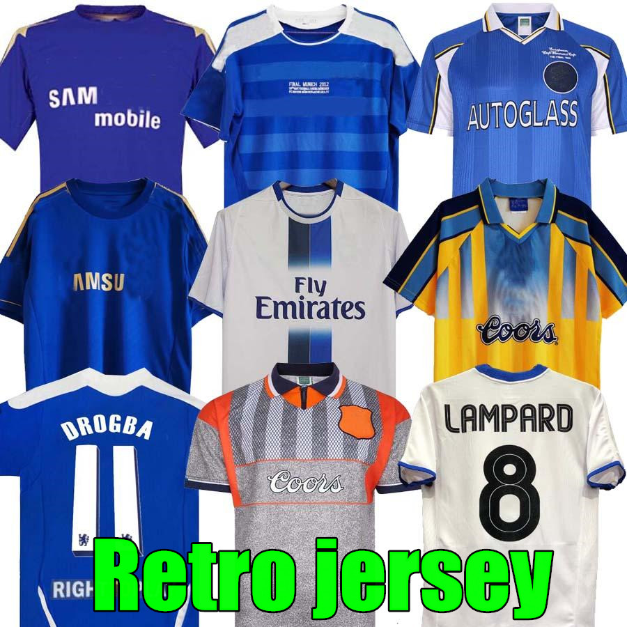 

CFC 2011 Retro Soccer Jersey Lampard Torres Drogba Final Football Shirts Camiseta Crespo WISE COLE ZOLA Vialli GULLIT 1982 1980, As shown in illustration