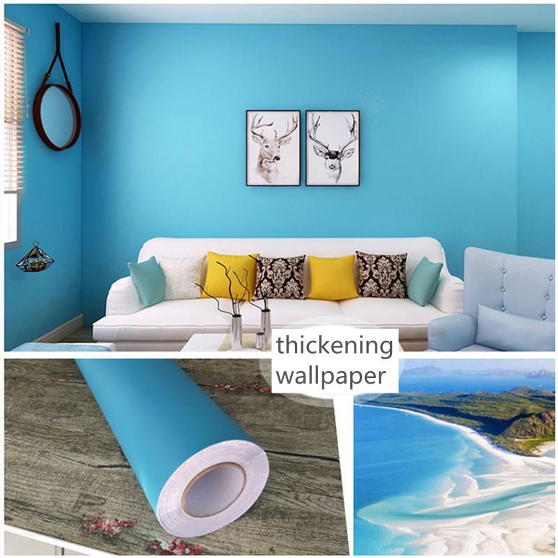 

Wallpapers Thickened Wallpaper Solid Color Wall Sticker Can Be Used For Renovation And Decoration Of Desks Bookcases In Children', 004