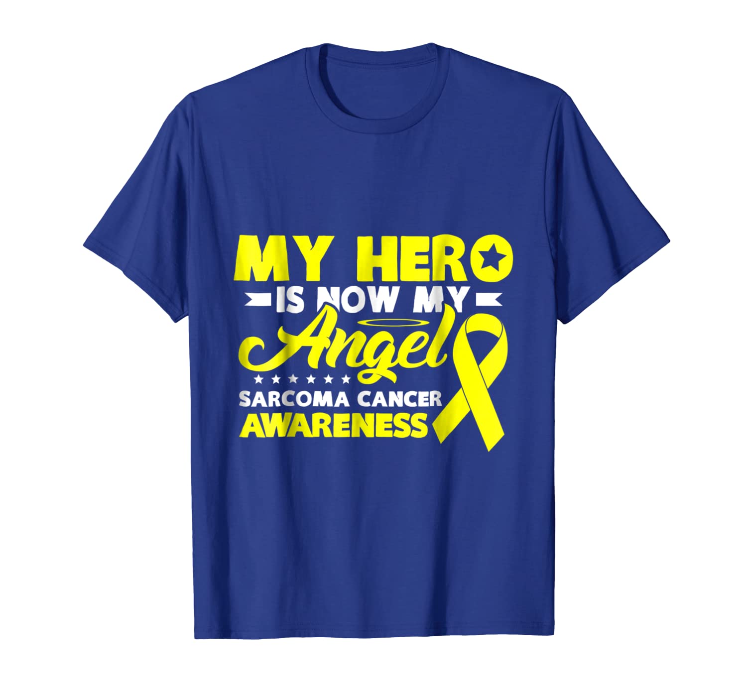 

sarcoma cancer shirt wear yellow ribbon for my hero gifts, White;black
