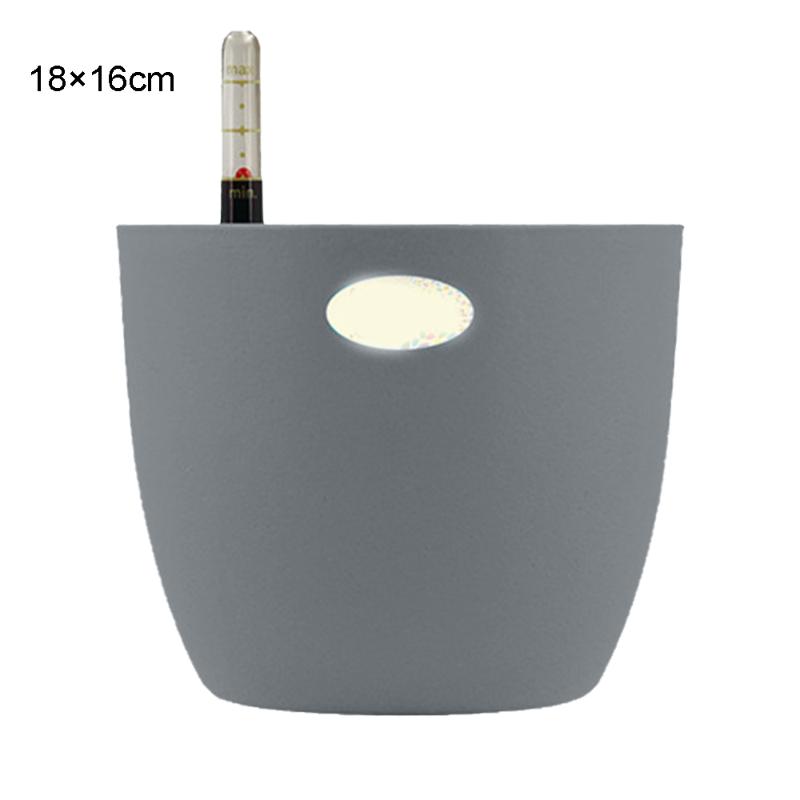 

Planters & Pots Self-Watering Flower Pot Modern Decorative Planter Home Office Desk Decoration With Water Level Indicator