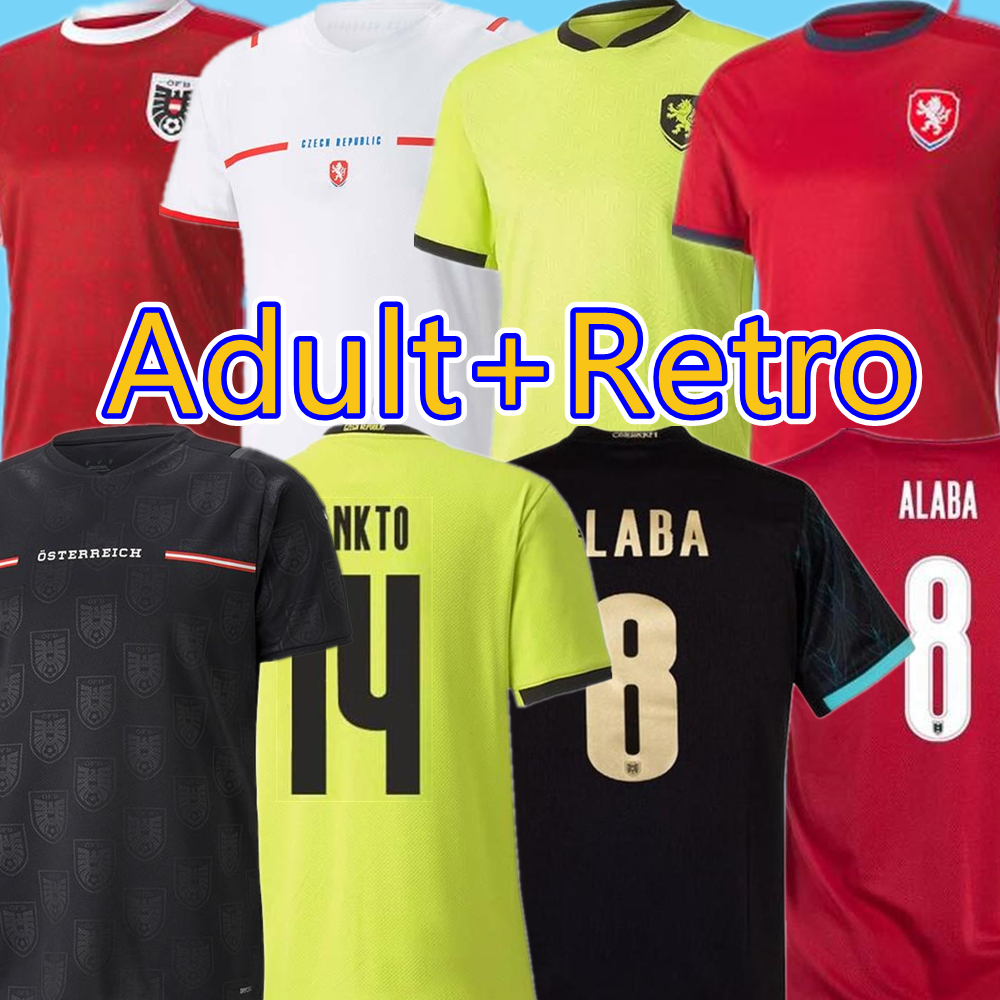 

2021 2022 Austria soccer jerseys 20/21 GRBIC ALABA SABITZER GRILLITSCH KALAJDZIC BAUMGARTHER SCHLAGER Czech Republic Football Shirt KADERABE, Austria 21-22 away
