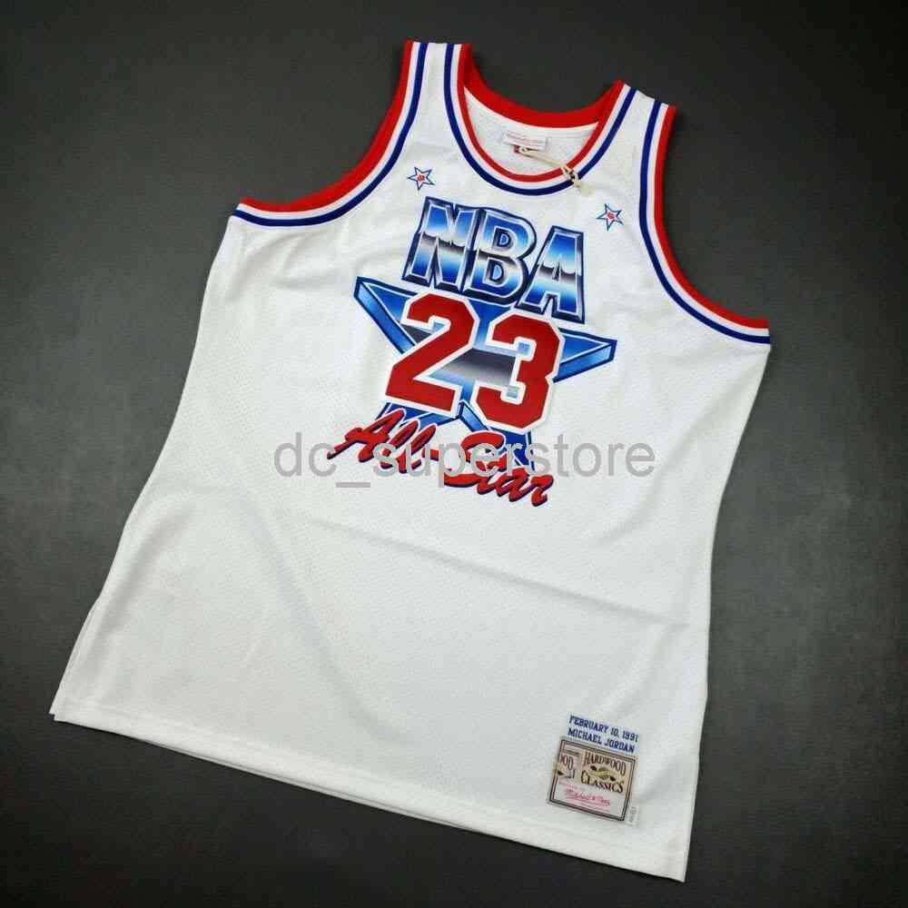 

100% Stitched Michael Mitchell Ness 1991 All Star Jersey Men XS-5XL 6XL shirt basketball jerseys Retro NCAA, White