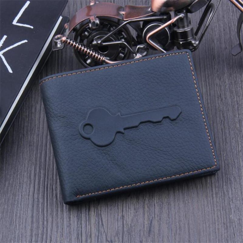 

Wallets Men Soft Cowhide Leather Business Short Wallet Male's Folded Vintage Top Quality Purse Card Holder Wholesale, Red;black