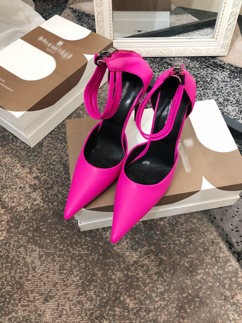

2021 Good Quality Fashion Women Luxurys Designers Shoes Designer Sandals Womens Luxury High Heels Sandal Dress Shoess With Box Size 35-41 -B517, Deep purple