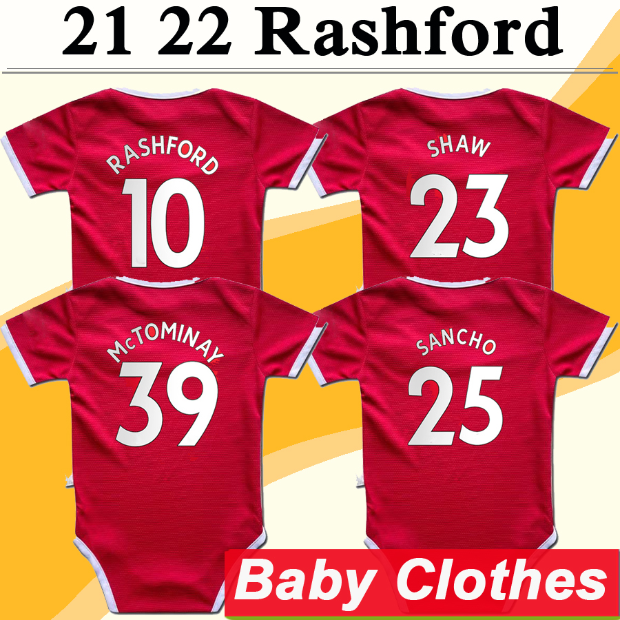 

21 22 Baby Clothes POGBA RASHFORD CAVANI Soccer Jerseys MATA Home Red Football Shirt New MARTIAL LINGARD MATIC IGHALO Short Sleeve, Bb4125 21 22 home no patch