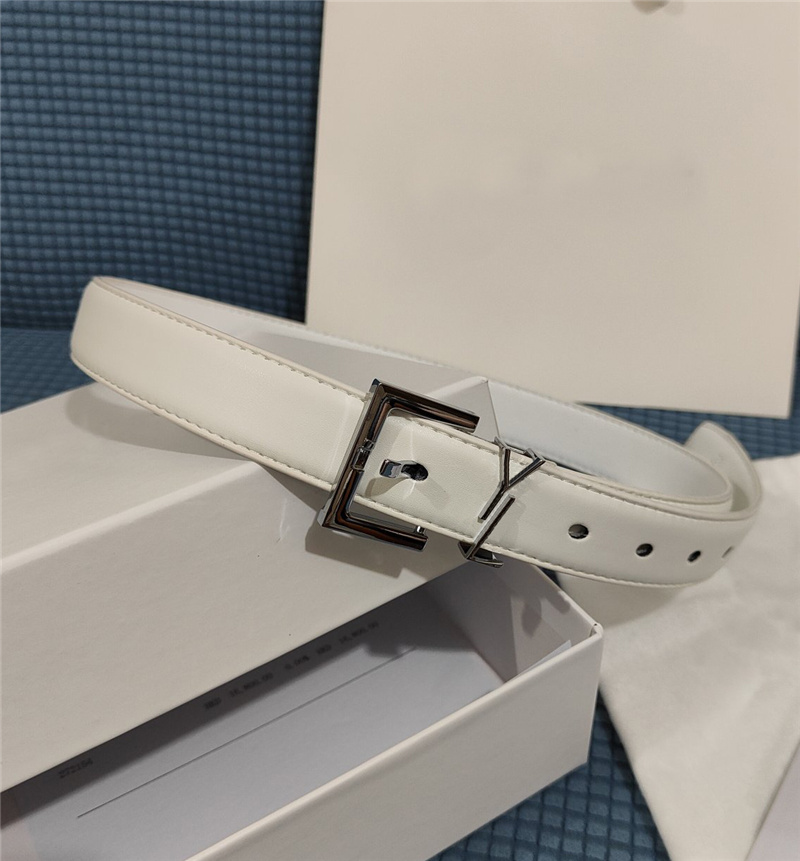 

Narrow Womens Genuine Leather Men Designers Belts Brand Letters Big Buckle Designer Belts Fashion Style Designer Belt, As pics