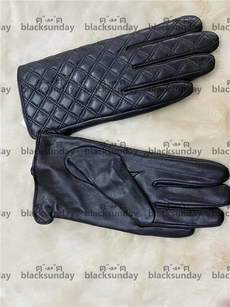 

Black Series Gloves Hipster Top Quality Women Leather Luxury Gloves Winter Outdoor Cycling Camping Skiing Sports Warm Designer Gloves