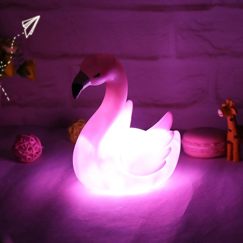 

Night Lights Carton Flamingo Dinosaur Lamp Creative Animal Led Light Cute Bedroom Kid Gift Pressure Reducing Toy