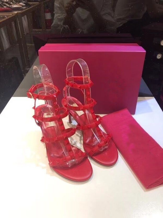 

2021 old style styling designer fashion rivet buckle leather sandals elegant charm high heels sexy legs 35-41, White