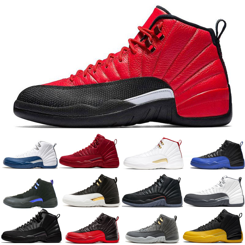 

2022 12s 12 basketball shoes Jumpman men black purple Bulls Dark grey FIBA Flu Game french blue Indigo Michigan Taxi Twist Utility wings size 40-46 Nice