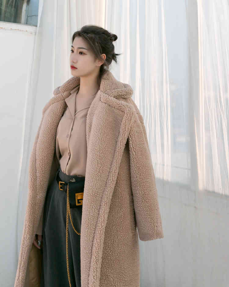 

Women's Wool & Blends Female fashion woolen autumn ladies fashionably casual turn-down female collar thick winter outwear double velvet face N76N, 1# shoe box