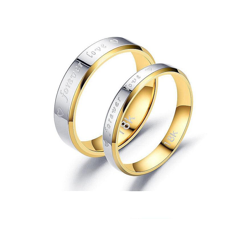 

Wedding Rings Japanese And Korean Fashion Accessories Forever Love Titanium Steel Couple Ring Stainless Women's Mens
