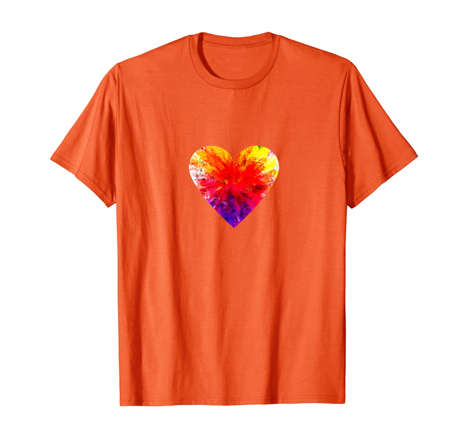 

Color Heart - Quality Rainbow Colored Heart Gift Human T-Shirt, White;black