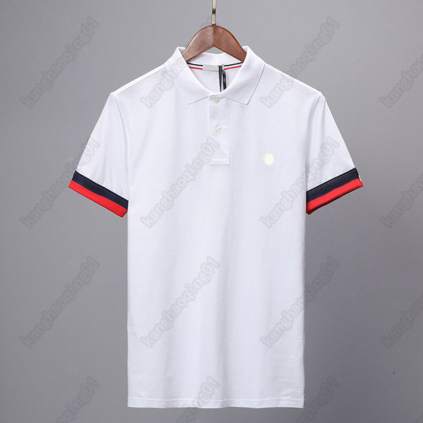 

Designers Polo Shirts Mens MonTOPclair men shirt France Tide Brand High Quality tee Luxurys Designer tees 4 Colors, White;black
