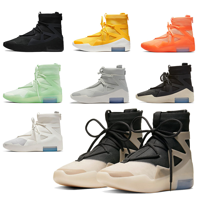

Fear of God King Boots High quality FOG 1 Basketball Tra iners Shoes String The Question Amarillo Orange Pulse Sail Frosted SpruceK Men Wome