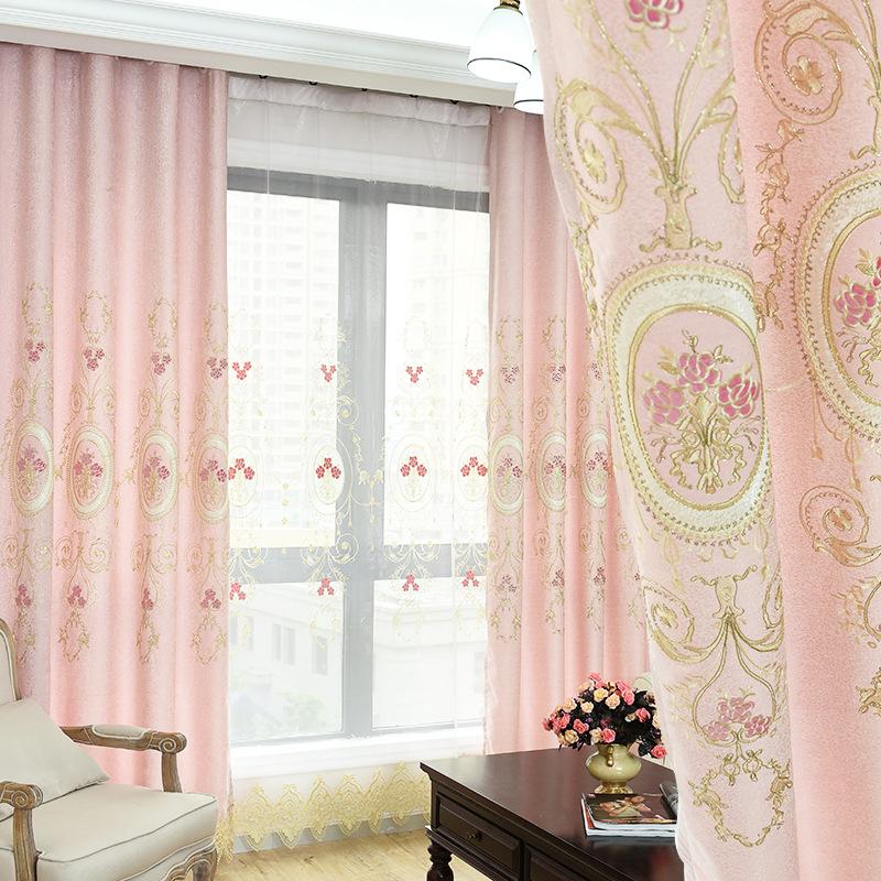 

Curtain & Drapes Romantic Princess Wind Spot Chenille High Quality Water Soluble Embroidered For Living Room Bedroom