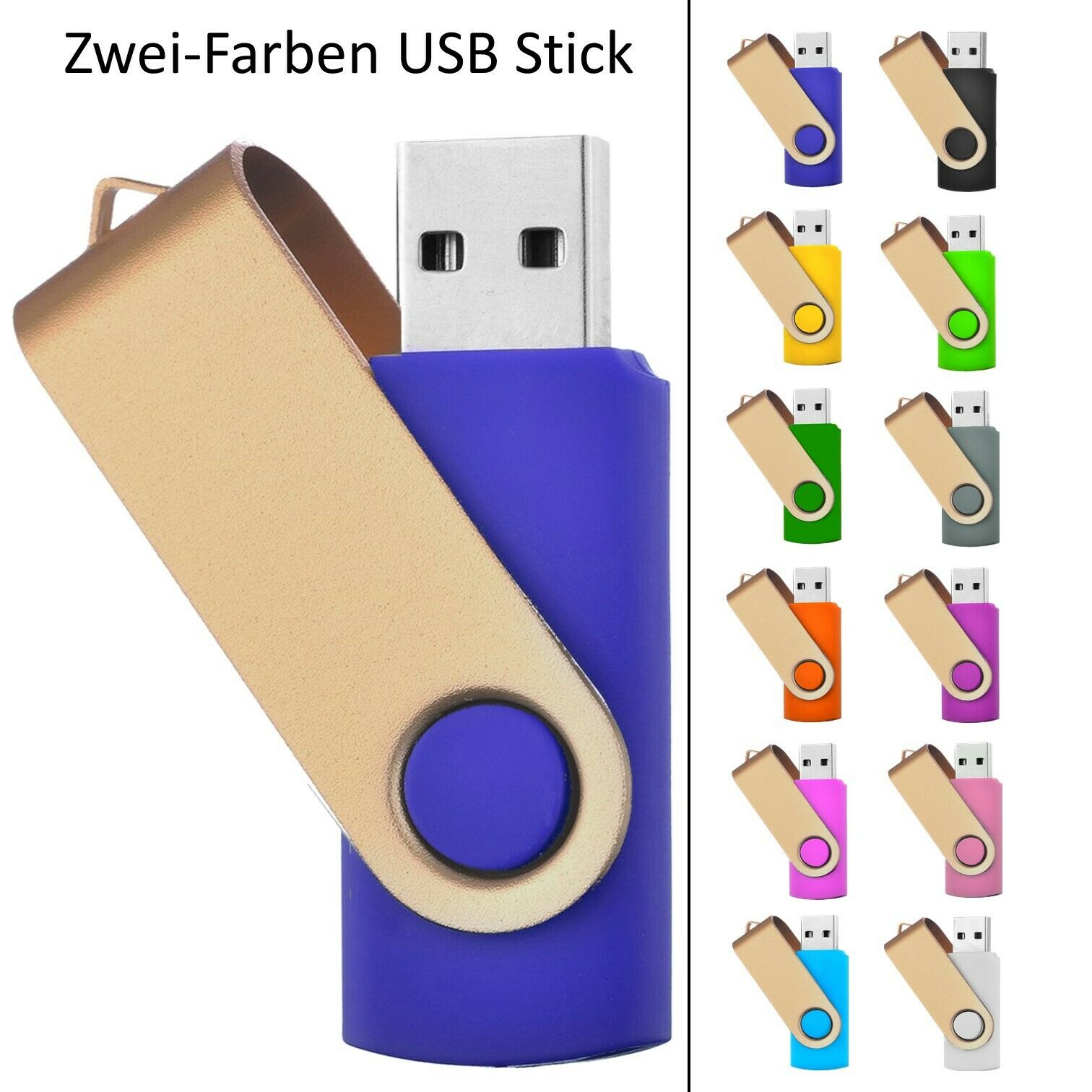 

USB Swivel with Gold Underwired Plus 1G 2G 4G 8G 16G 32G 64G USB2.0 FLASH Drives