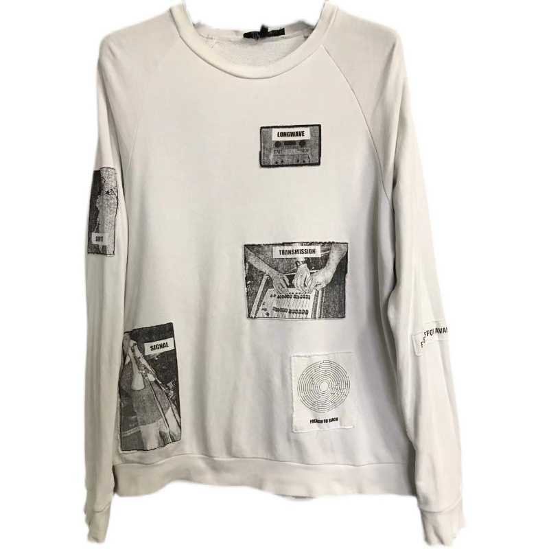 

Men's Hoodies Shtyj Raf Simons arch 05aw loose patch sweater, White