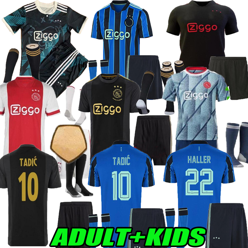 

adult  HALLER 20 21 22 3rd black amsterdam soccer jerseyS 2021 TADIC KLAASSEN TRAORE PROMES NERES CRUYFF men child kit football shirt uniforms 50th