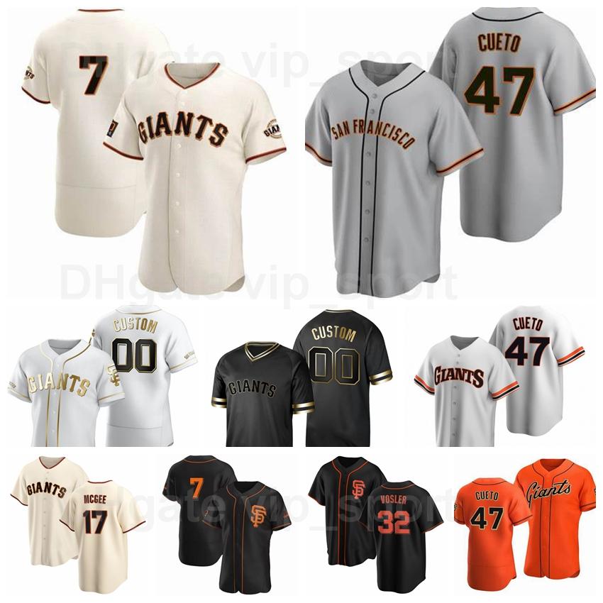 

47 Johnny Cueto Jersey Baseball 32 Jason Vosler 31 LaMonte Wade Jr 17 Jake McGee 7 Donovan Solano 1 Mauricio Dubon Cool Base, Men cool base