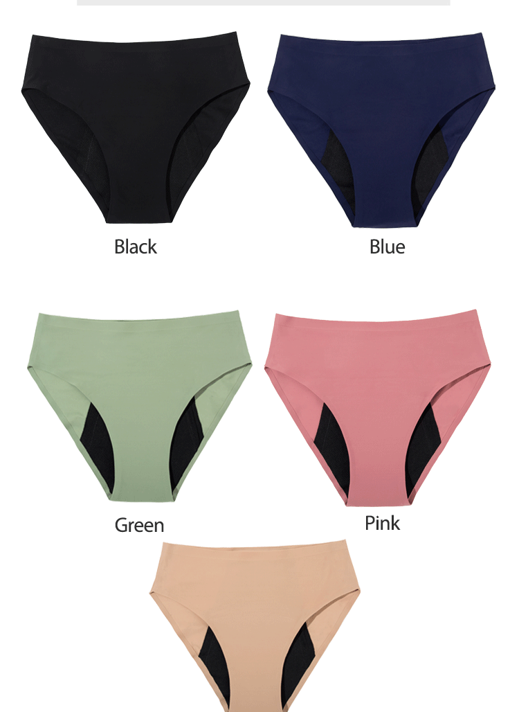 Women's Panties Women's Seamless Menstrual For Heavy Flow Period Absorbent 50ML Physiological Underwear 4 Layer Leakproof Lingerie Brie-image-726133073