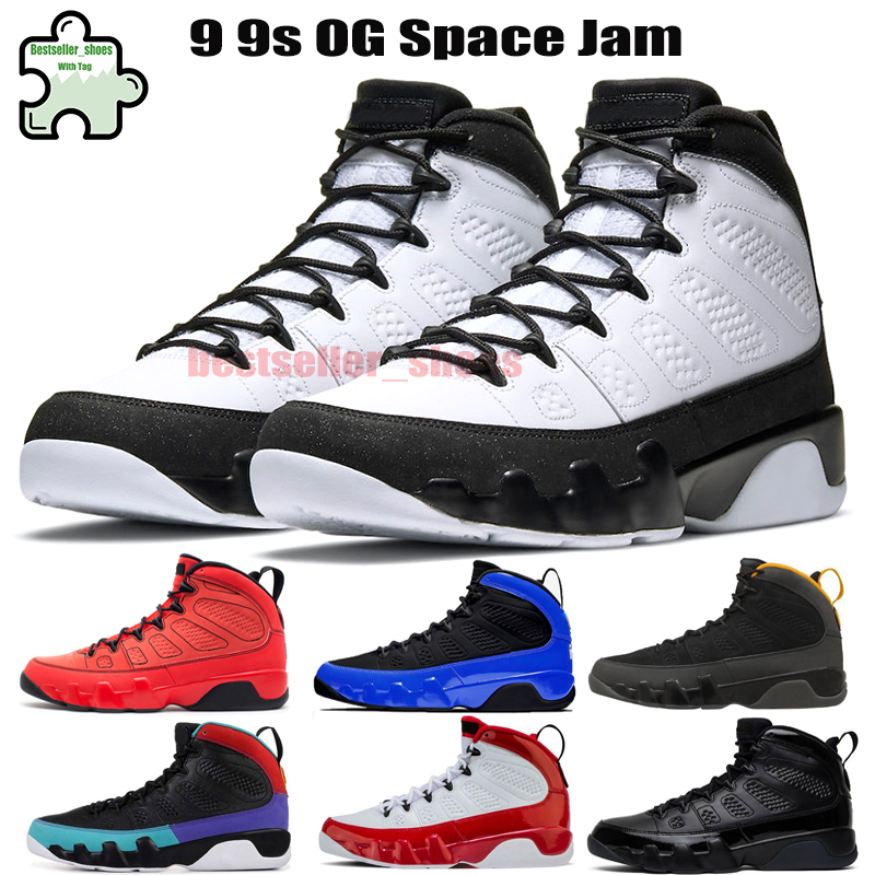 

2021 Jumpman Mens Basketball Shoes 9 9s Chile Red Bred Dream it Lakers PE OG space jam UNC University Gold Racer Blue Change The World Trainers Black White Sneakers 7-13