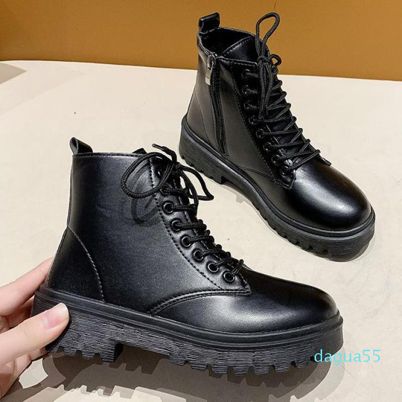 

2021 Zipper Platform Woman Booties Black For Women Bottine Femme, Black plush